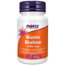 NOW Biotin 1,000mcg 100 Veg Capsules - Five Natural