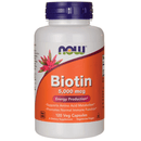 NOW Biotin 5,000mcg 120 Veg Capsules - Five Natural
