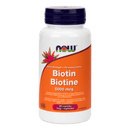 NOW Biotin 5,000mcg 60 Veg Capsules - Five Natural