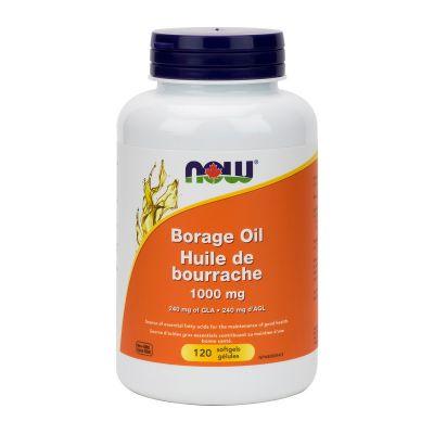 NOW Borage Oil 1000mg (240mg GLA) 120 Softgels - Five Natural