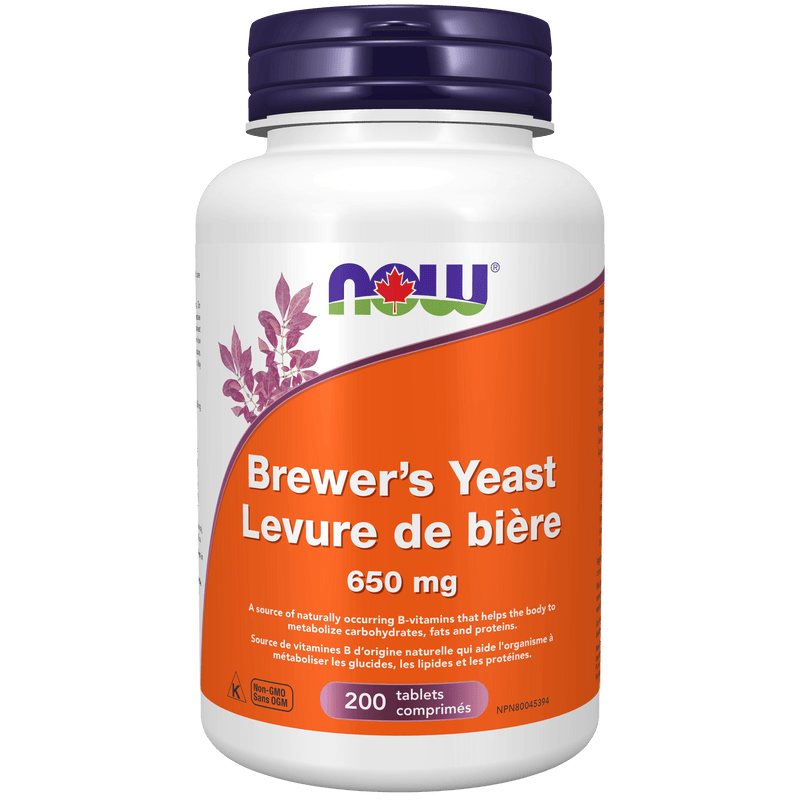 NOW Brewer's Yeast 650mg 200 Tablets - Five Natural
