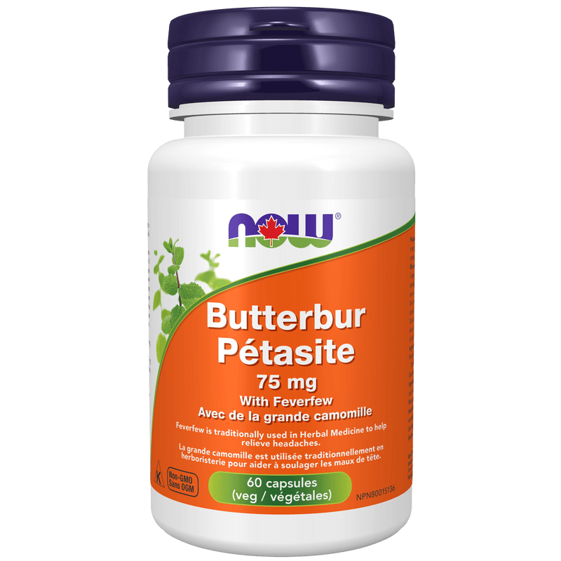 NOW Butterbur Extract 75 mg 60 Veg Capsules - Five Natural