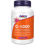 NOW C-1000 with RoseHip & Bioflavs 100 Tablets - Five Natural