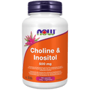 NOW Choline and Inositol 500mg 100 Capsules - Five Natural