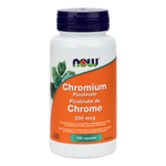 NOW Chromium Picolinate 200mcg 100 Veg Capsules - Five Natural