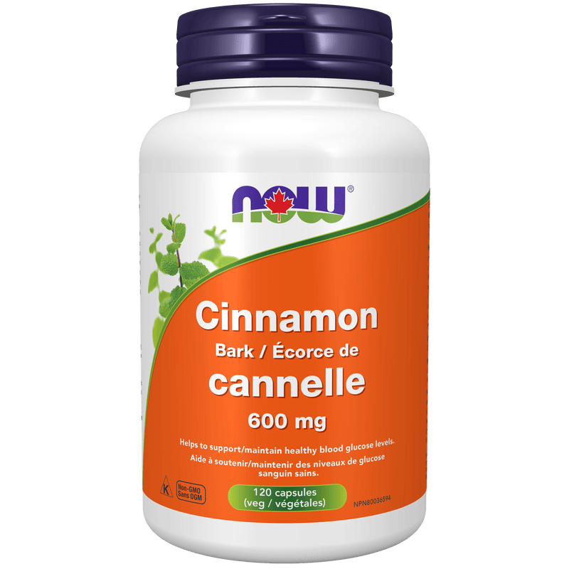 NOW Cinnamon 600mg 120 Capsules - Five Natural