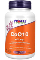NOW CoQ10 400mg 60 Softgels - Five Natural