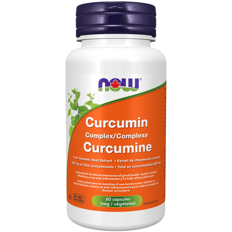 NOW Curcumin Complex (630mg curcuminoids) 60 Veg Capsules - Five Natural