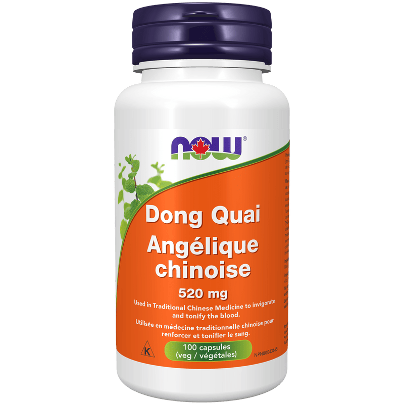 NOW Dong Quai 520mg 100 Veg Capsules - Five Natural