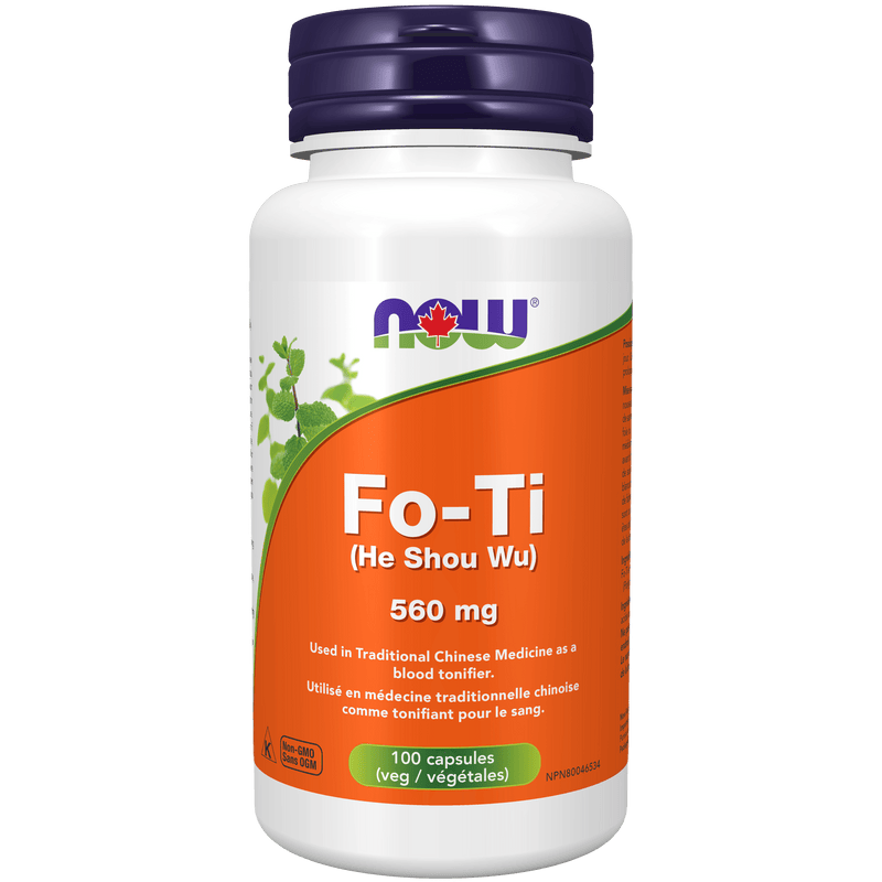 NOW Fo-Ti (Ho Shou Wu) 560mg 100 Veg Capsules - Five Natural
