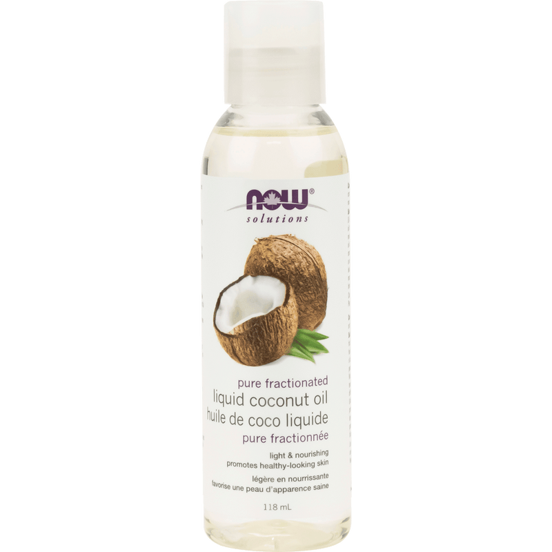 NOW Fractionated Liquid Coconut Oil 118mL - Five Natural