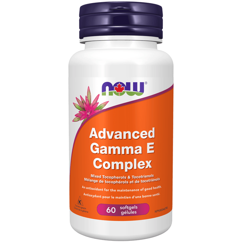 NOW Gamma E Complex (Tocopherols/Tocotrienols) 60 Softgels - Five Natural