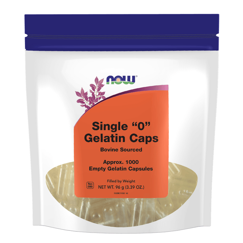 NOW Gelatin Size "0" 1000 Capsules - Five Natural