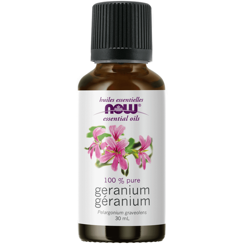 NOW Geranium Oil (Pelargonium graveolens)30mL - Five Natural