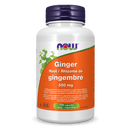 NOW Ginger Root 550mg 100 Veg Capsules - Five Natural