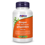 NOW Ginger Root 550mg 100 Veg Capsules - Five Natural
