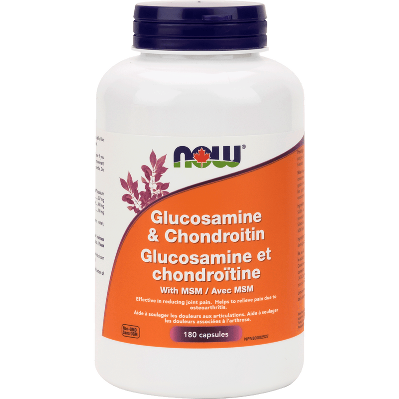 NOW Glucosamine, Chondroitin + MSM 180 Capsules - Five Natural