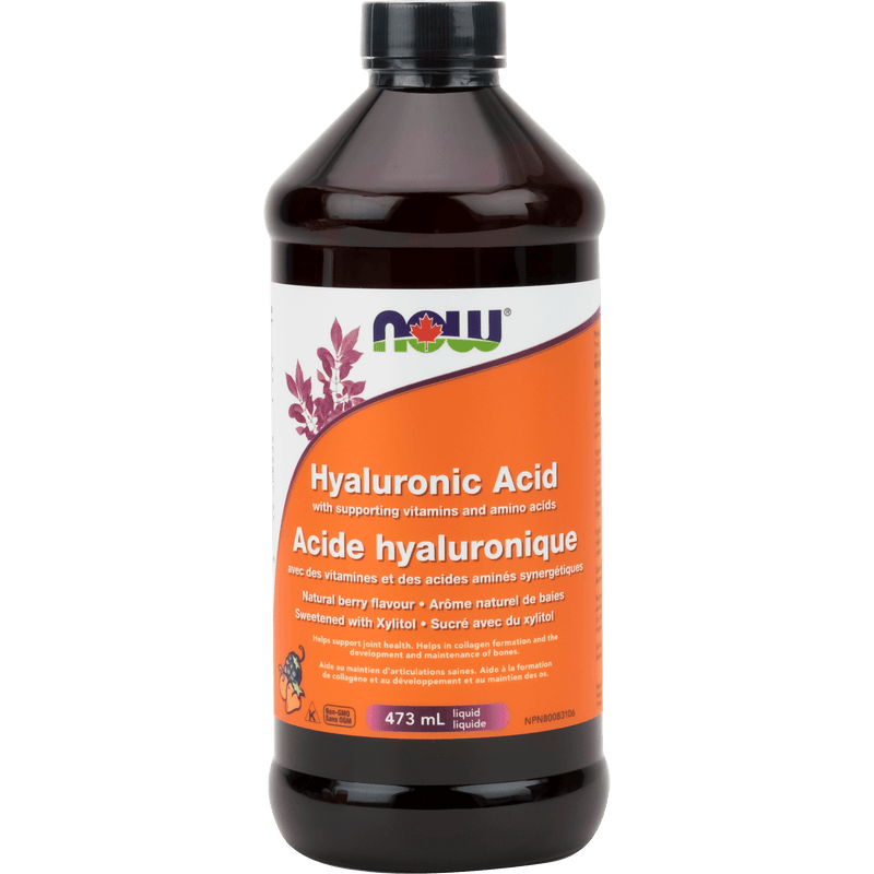 NOW Hyaluronic Acid Liquid with antioxidants 473mL - Five Natural