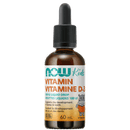 NOW Kids Vit D-3 Liquid Drops 100 IU / drop 60mL - Five Natural