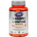 NOW L-Arginine500mg L-Ornithine 250mg 100 Capsules - Five Natural