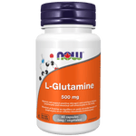 NOW L-Glutamine 500mg 60 Veg Capsules - Five Natural