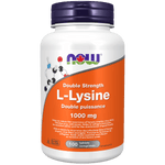 NOW L-Lysine 1000mg Extra Strength 100 Tablets - Five Natural