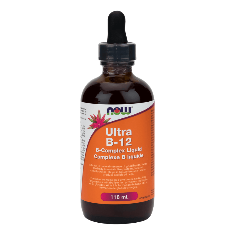 NOW Liquid B-12, Ultra B-Complex (5,000mcg) 118mL - Five Natural
