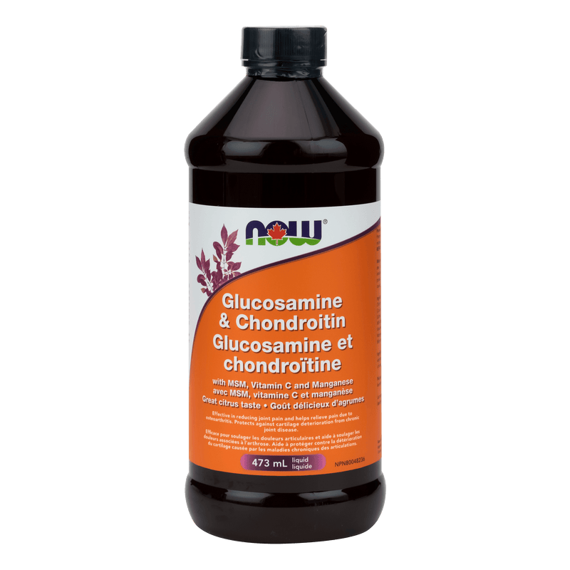 NOW Liquid Glucosamine + Chondroitin + MSM 473mL - Five Natural