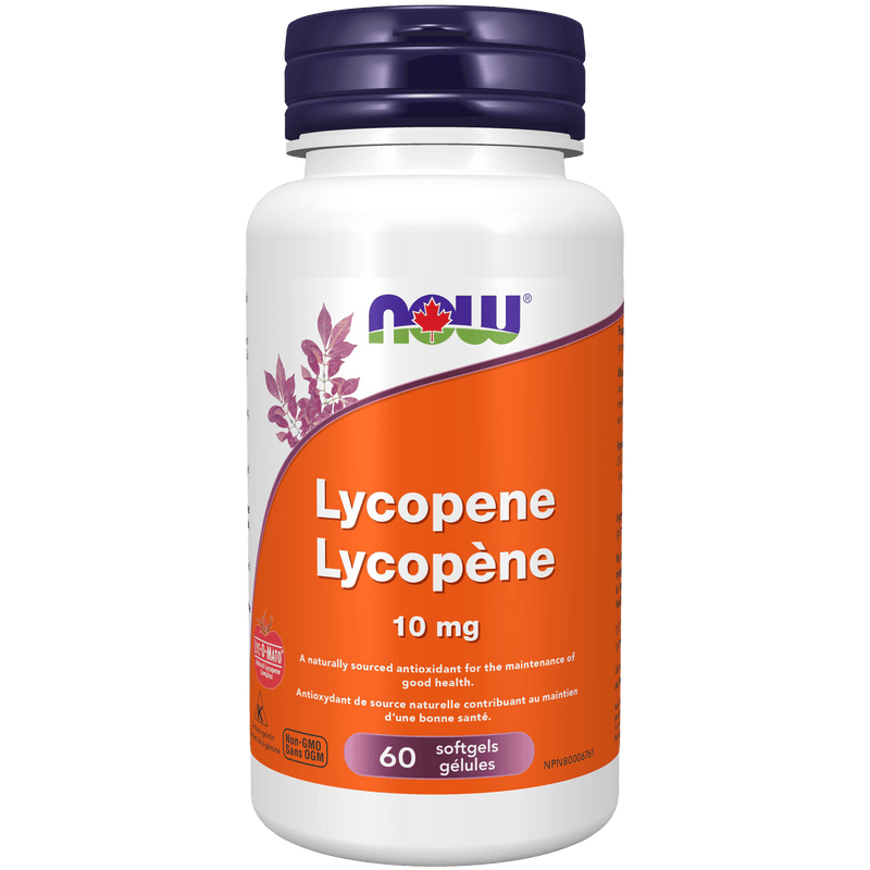 NOW Lycopene 10mg 60 Softgels - Five Natural