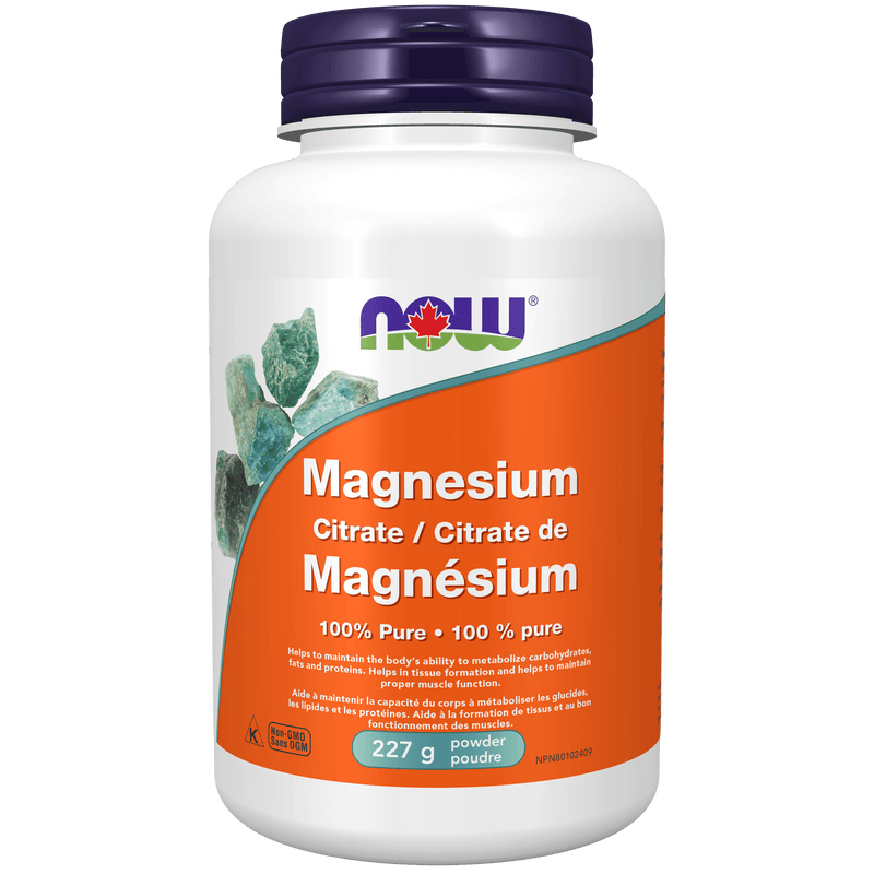NOW Magnesium Citrate Powder 227g - Five Natural