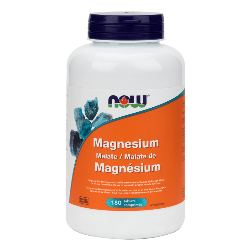 NOW Magnesium Malate 180 Tablets - Five Natural