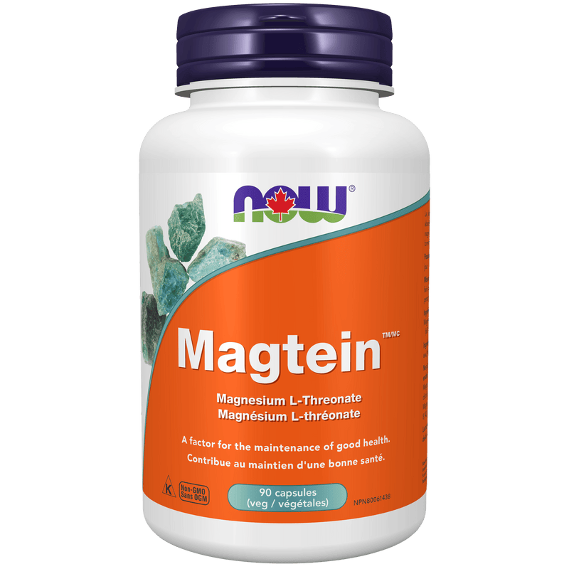 NOW Magtein™ Magnesium L-Threonate 90 Veg Capsules - Five Natural