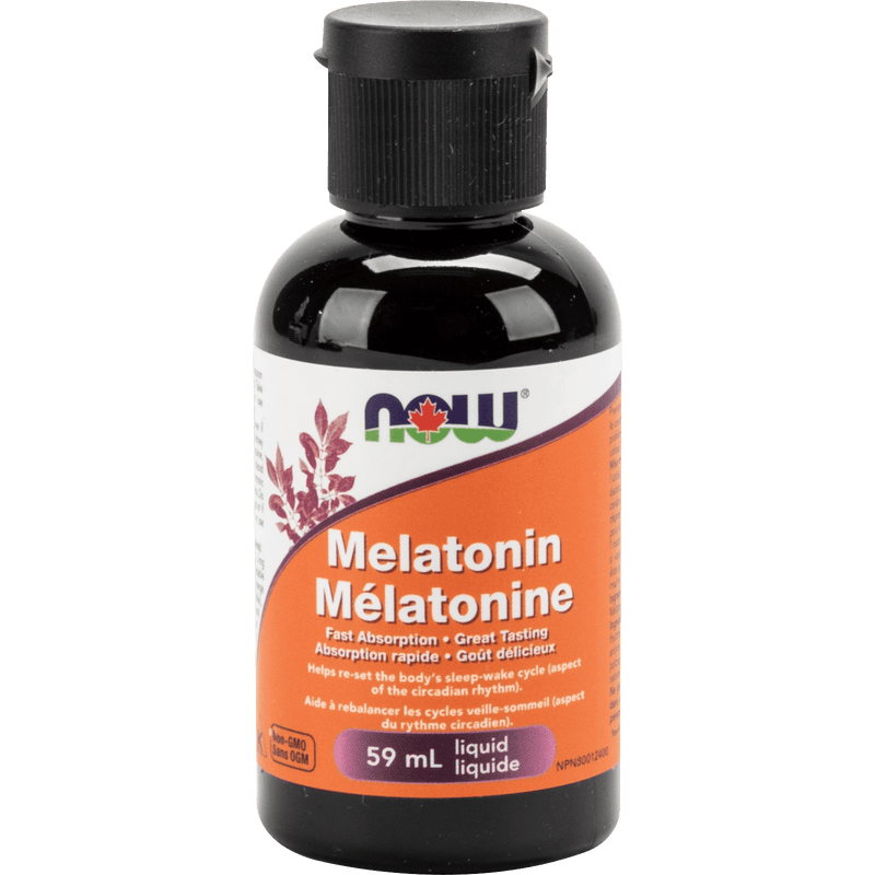 NOW Melatonin Liquid (3mg / 1mL) Vanilla-Citrus 59mL - Five Natural