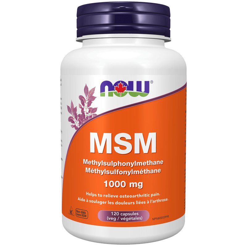 NOW MSM 1000mg 120 Capsules - Five Natural