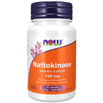 NOW Nattokinase 100mg 2000 FU 60 Veg Capsules - Five Natural