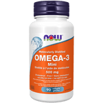 NOW Omega-3 Mini 500mg 90 Softgels - Five Natural