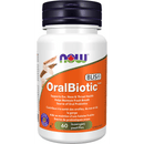 NOW OralBiotic (ear/nose/throat) Probiotic 60 Lozenges - Five Natural