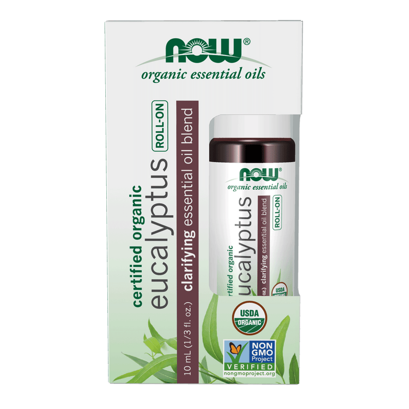 NOW Organic Eucalyptus EO Roll-On 10mL - Five Natural