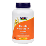 NOW Organic Flax Oil 1000mg 100 Softgels - Five Natural