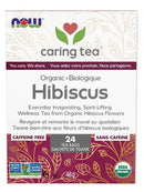NOW Organic Hibiscus 24 Tea Bags - Five Natural