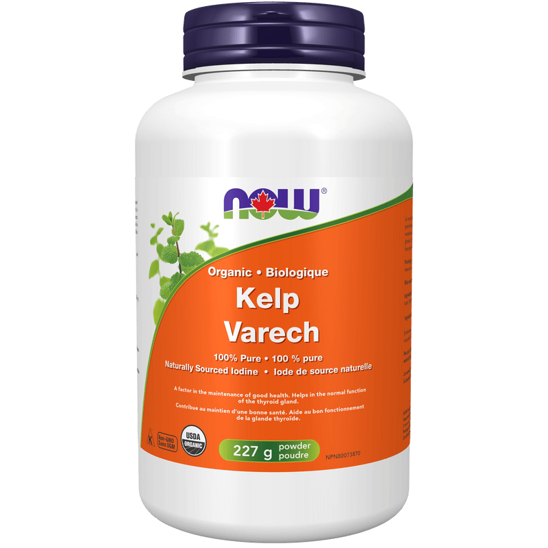 NOW Organic Kelp Powder 100% Pure 227g - Five Natural
