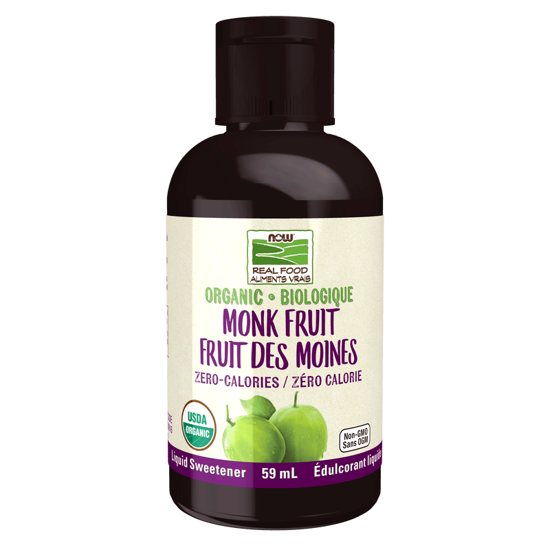 NOW Organic Monk Fruit Liquid Sweetener 59mL - Five Natural