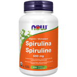 NOW Organic Spirulina 500mg 200 Tablets - Five Natural