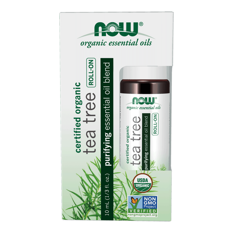 NOW Organic Tea Tree Essential Oil Roll-On 10mL - Five Natural