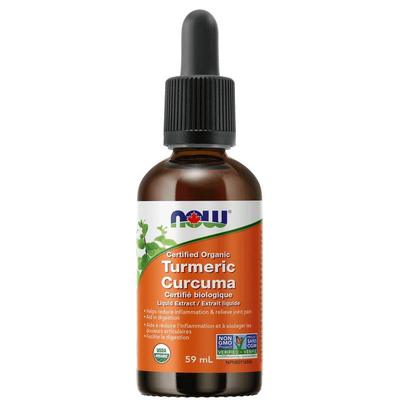 NOW Organic Turmeric Liquid Extract 59mL - Five Natural