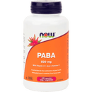 NOW PABA 500mg with Vitamin C 100 Veg Capsules - Five Natural