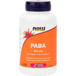 NOW PABA 500mg with Vitamin C 100 Veg Capsules - Five Natural