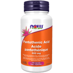 NOW Pantothenic Acid 500mg 100 Capsules - Five Natural