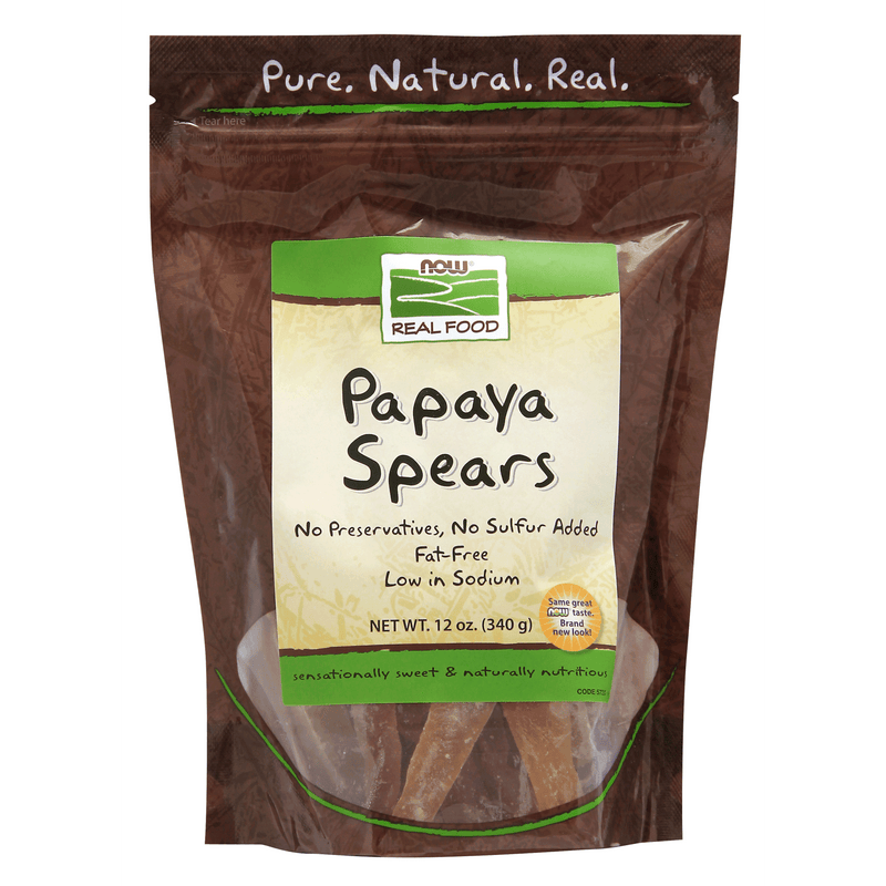 NOW Papaya Spears Dried 340g - Five Natural