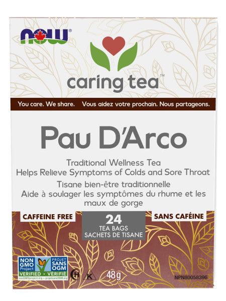 NOW Pau D'arco Traditional Wellness 24 Tea Bags - Five Natural